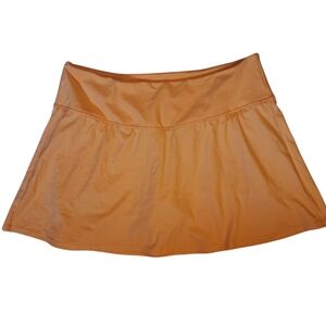 Cream Orange Athletic Skirt with Shorts-Women's Size XL